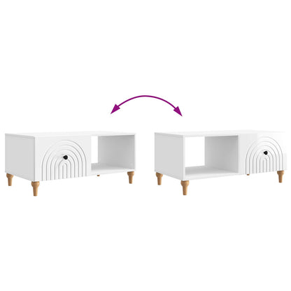 vidaXL Coffee Table High Gloss White 90 x 50 x 40 cm Engineered Wood