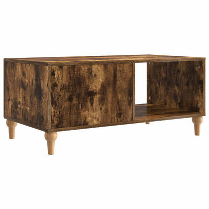 vidaXL Coffee Table Smoked Oak 90 x 50 x 40 cm Engineered Wood