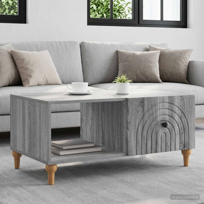 vidaXL Coffee Table Grey Sonoma 90 x 50 x 40 cm Engineered Wood