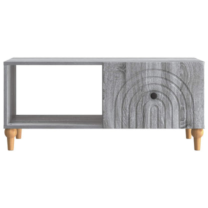 vidaXL Coffee Table Grey Sonoma 90 x 50 x 40 cm Engineered Wood