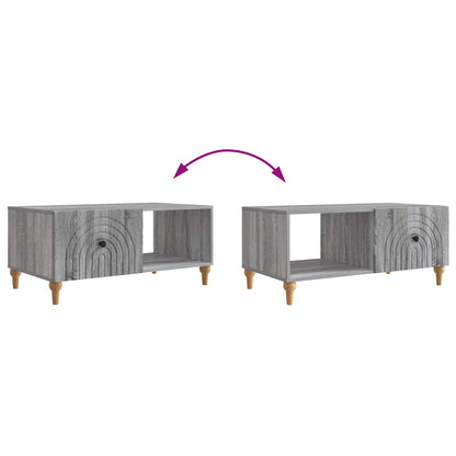 vidaXL Coffee Table Grey Sonoma 90 x 50 x 40 cm Engineered Wood