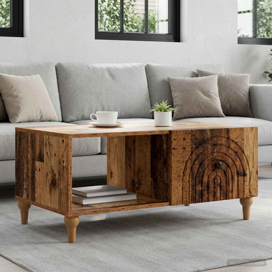 vidaXL Coffee Table Old Wood 90 x 50 x 40 cm Engineered Wood