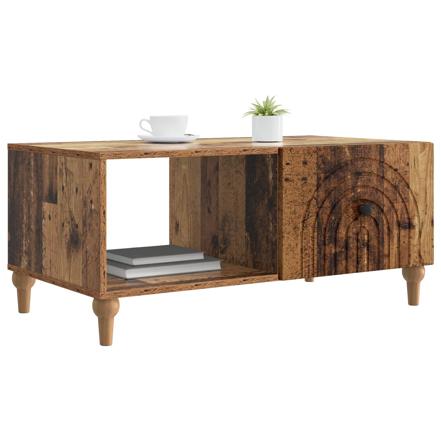 vidaXL Coffee Table Old Wood 90 x 50 x 40 cm Engineered Wood