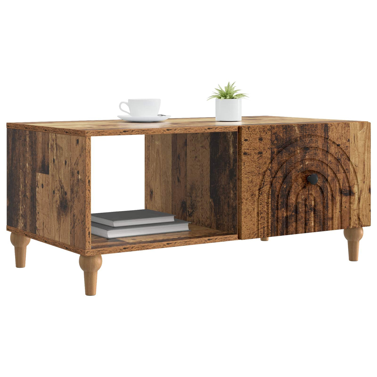 vidaXL Coffee Table Old Wood 90 x 50 x 40 cm Engineered Wood