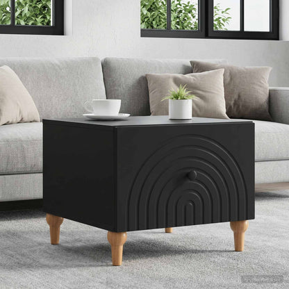 vidaXL Coffee Table with Drawer Black 49 x 50 x 40 cm Engineered Wood