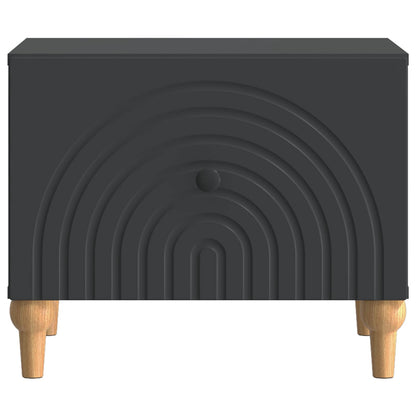 vidaXL Coffee Table with Drawer Black 49 x 50 x 40 cm Engineered Wood