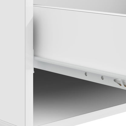 vidaXL Coffee Table High Gloss White 49 x 50 x 40 cm Engineered Wood
