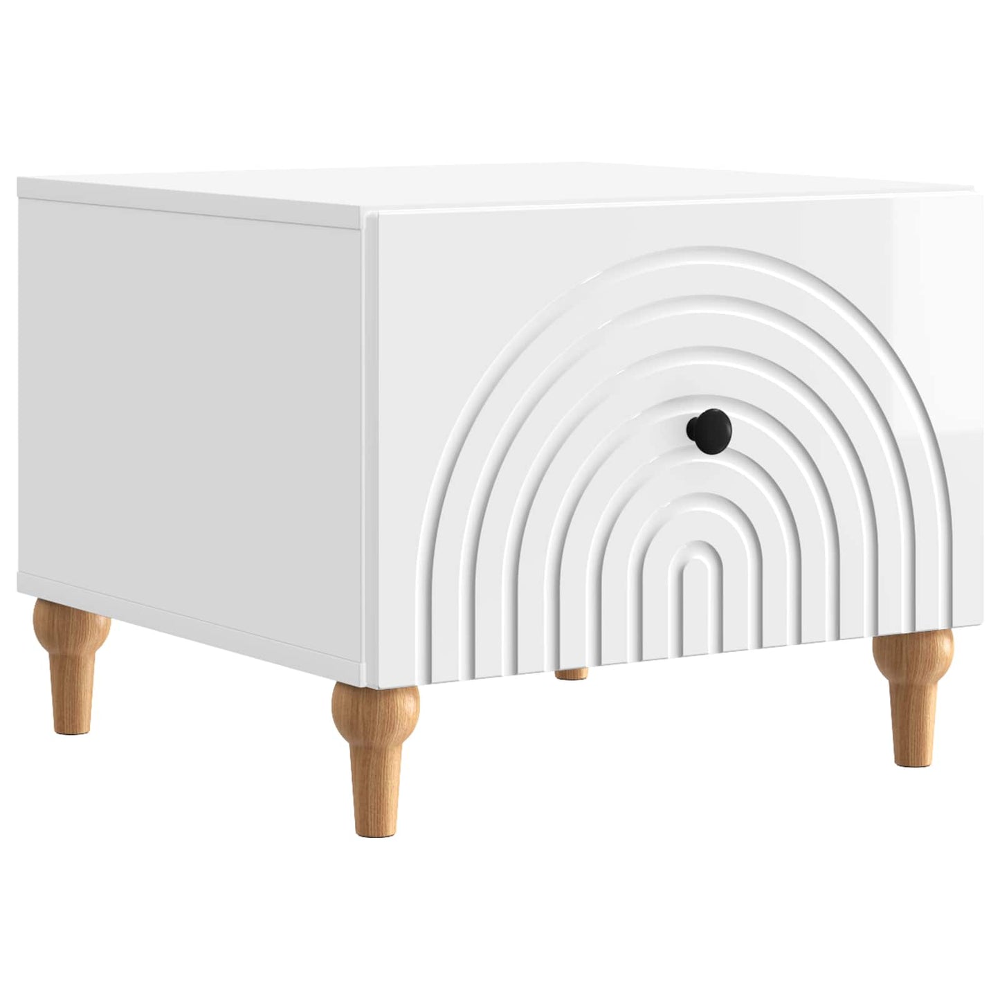 vidaXL Coffee Table High Gloss White 49 x 50 x 40 cm Engineered Wood