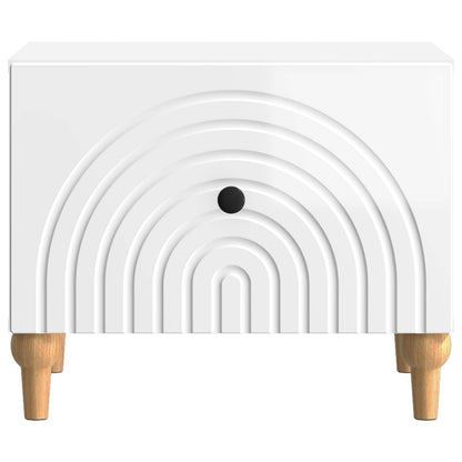 vidaXL Coffee Table High Gloss White 49 x 50 x 40 cm Engineered Wood