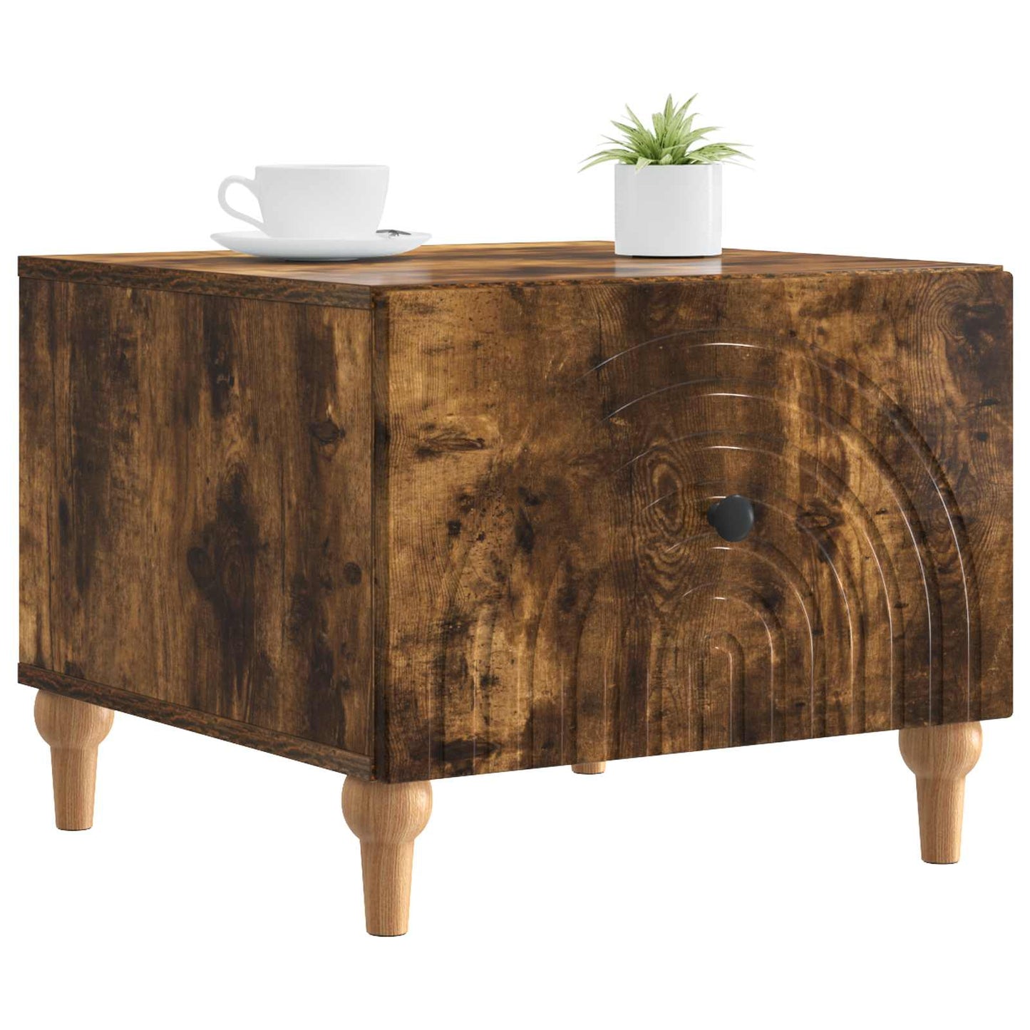 vidaXL Coffee Table Smoked Oak 49 x 50 x 40 cm Engineered Wood