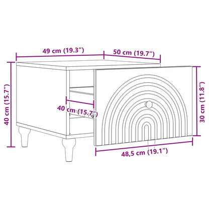 vidaXL Coffee Table Grey Sonoma 49 x 50 x 40 cm Engineered Wood