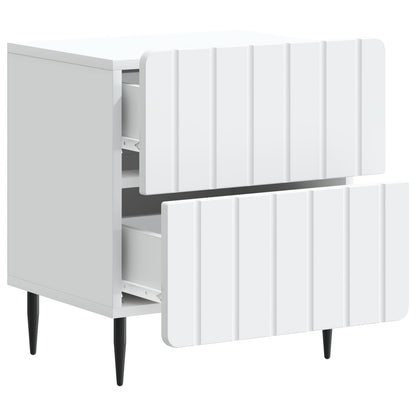 vidaXL Bedside Cabinet White 43 x 34.5 x 49.5 cm Engineered Wood