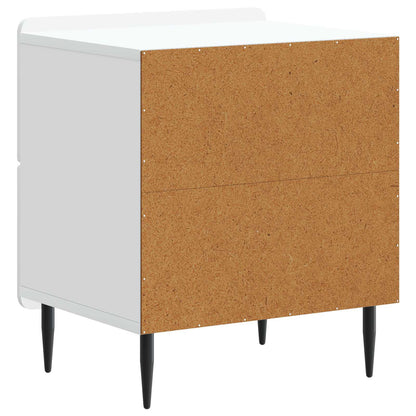 vidaXL Bedside Cabinet White 43 x 34.5 x 49.5 cm Engineered Wood