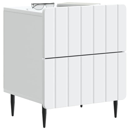 vidaXL Bedside Cabinet White 43 x 34.5 x 49.5 cm Engineered Wood