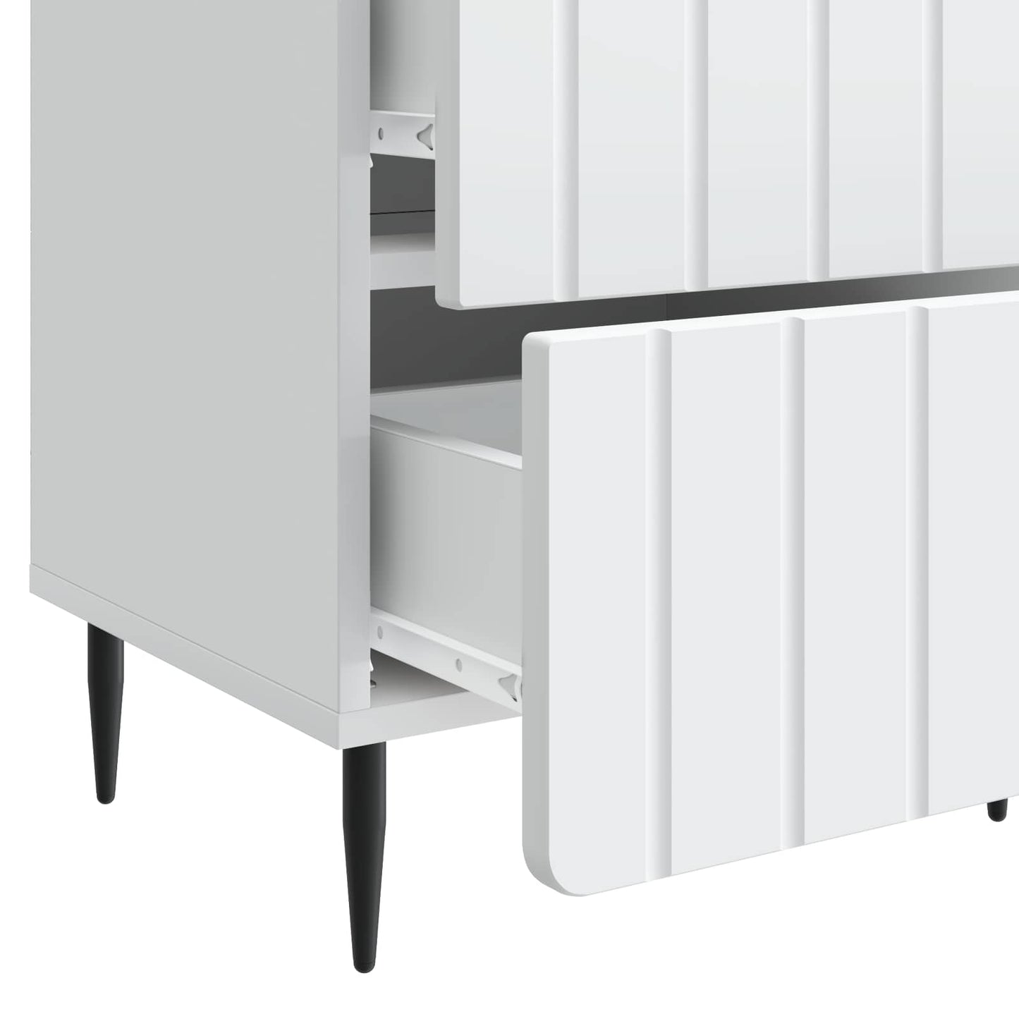 vidaXL Bedside Cabinet 2 pcs White 43 x 34.5 x 49.5 cm Engineered Wood