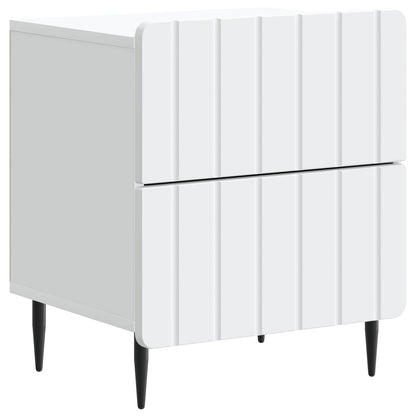 vidaXL Bedside Cabinet 2 pcs White 43 x 34.5 x 49.5 cm Engineered Wood