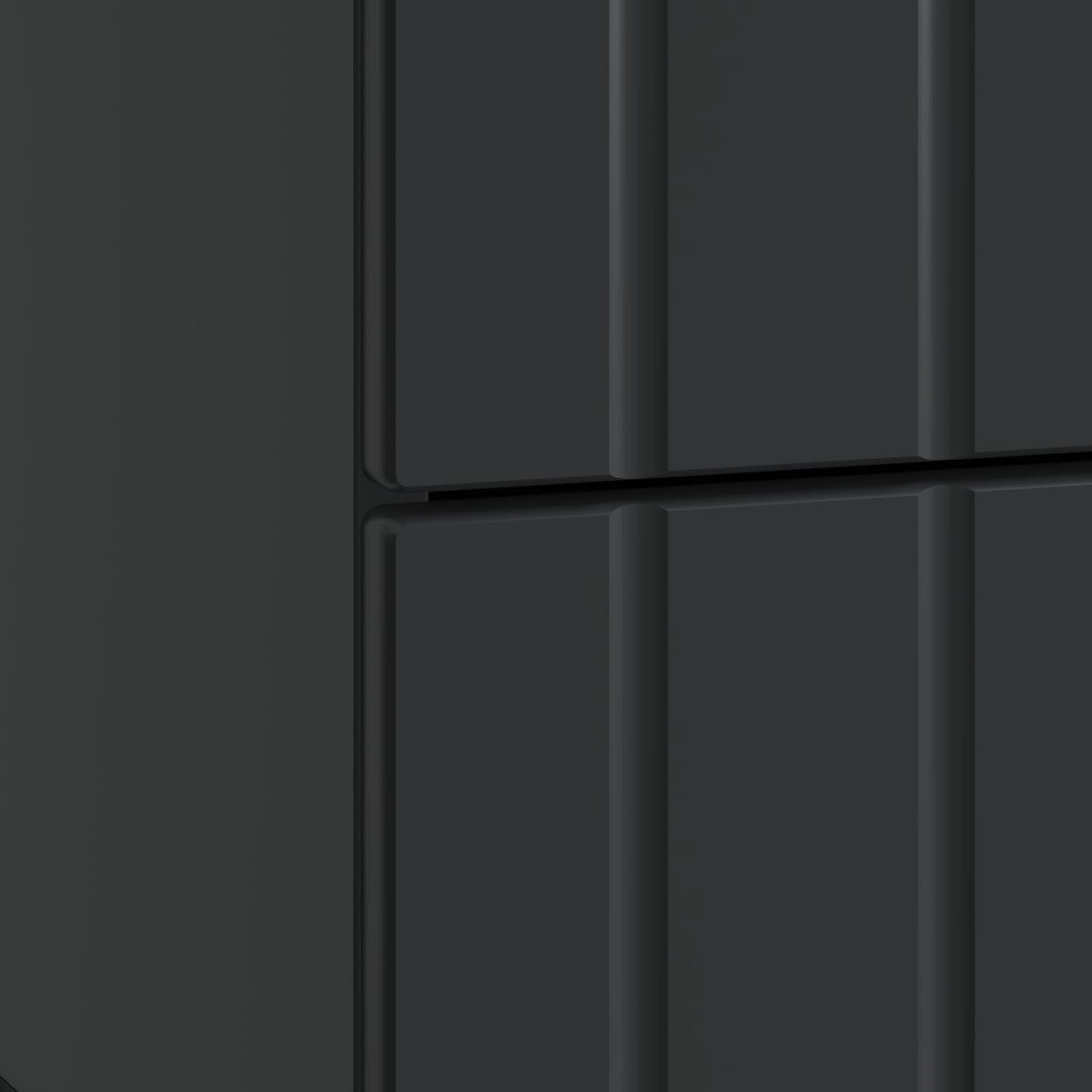 vidaXL Bedside Cabinet Black 43 x 34.5 x 49.5 cm Engineered Wood
