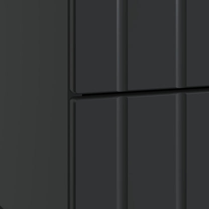 vidaXL Bedside Cabinet Black 43 x 34.5 x 49.5 cm Engineered Wood