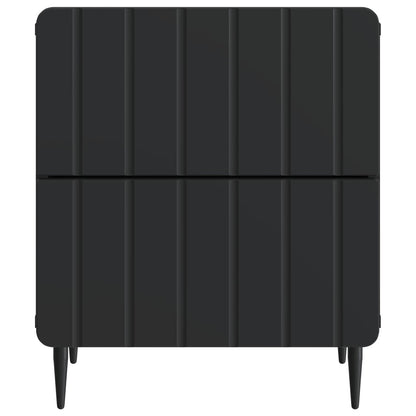 vidaXL Bedside Cabinet Black 43 x 34.5 x 49.5 cm Engineered Wood