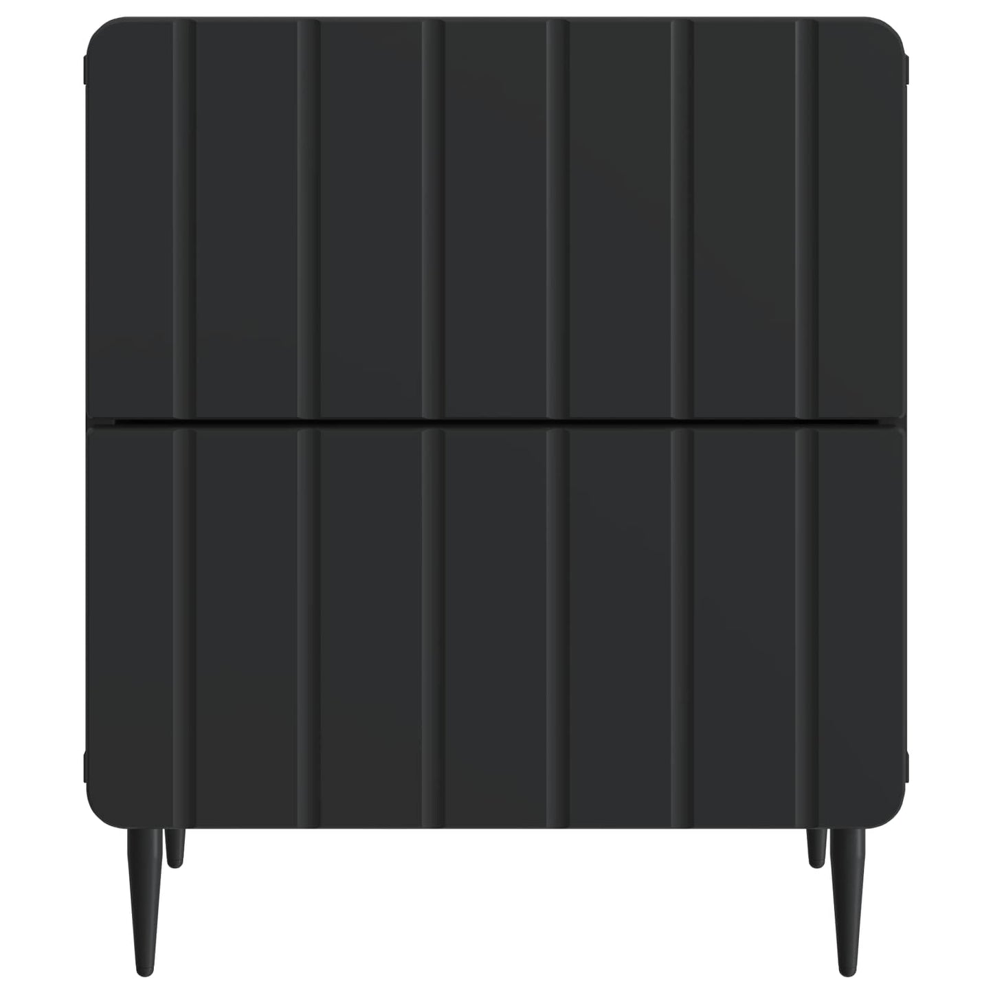 vidaXL Bedside Cabinet 2 pcs Black 43 x 34.5 x 49.5 cm Engineered Wood