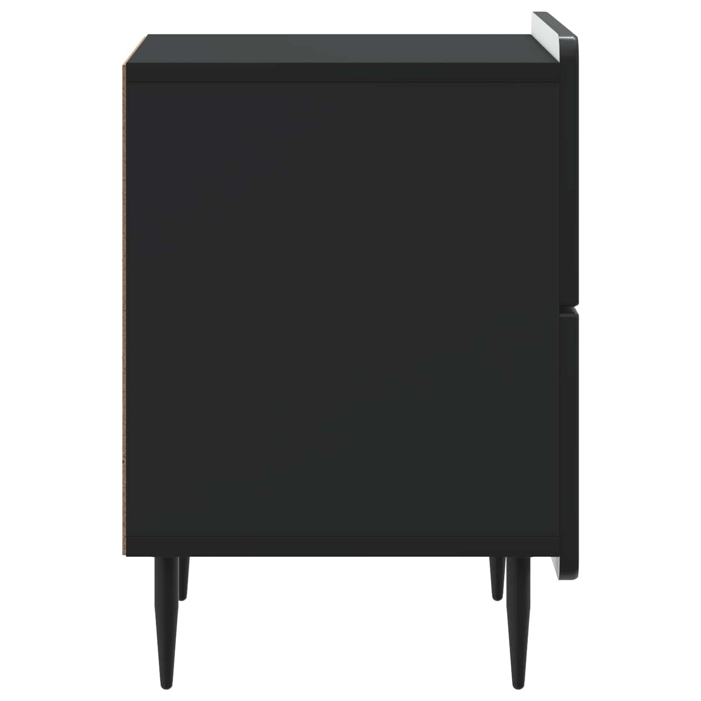 vidaXL Bedside Cabinet 2 pcs Black 43 x 34.5 x 49.5 cm Engineered Wood