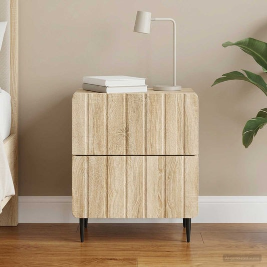 vidaXL Bedside Cabinet Sonoma Oak 43 x 34.5 x 49.5 cm Engineered Wood