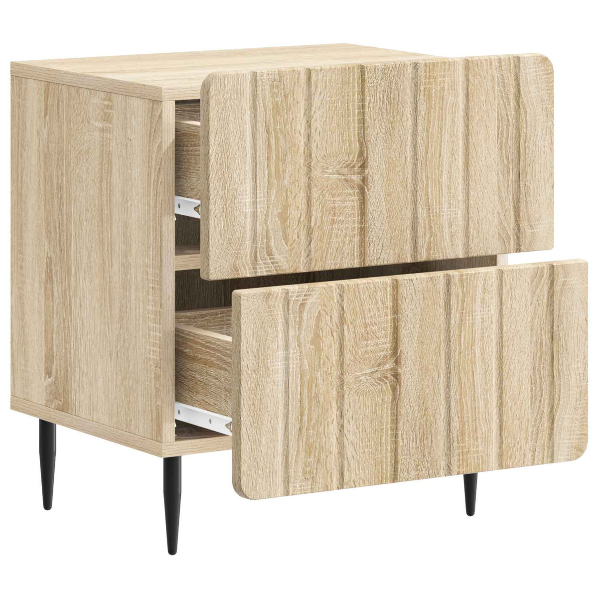 vidaXL Bedside Cabinet Sonoma Oak 43 x 34.5 x 49.5 cm Engineered Wood