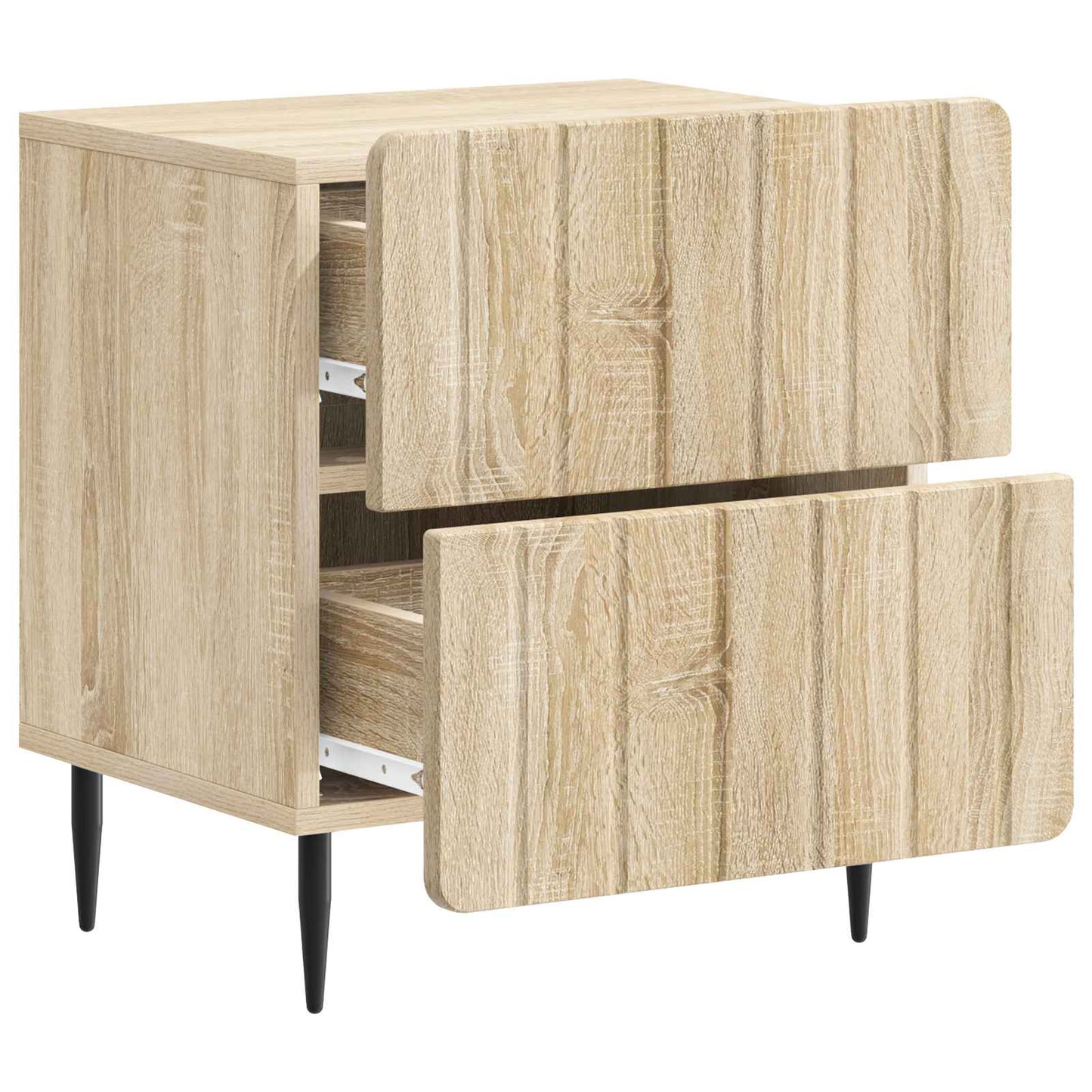 vidaXL Bedside Cabinet 2 pcs Sonoma Oak 43 x 34.5 x 49.5 cm