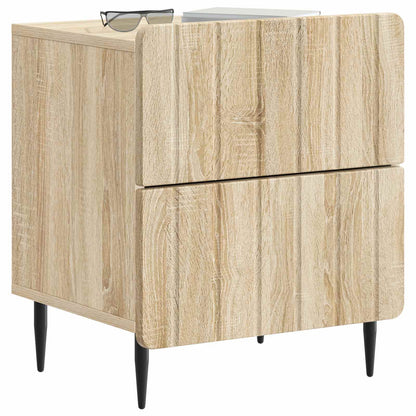 vidaXL Bedside Cabinet 2 pcs Sonoma Oak 43 x 34.5 x 49.5 cm