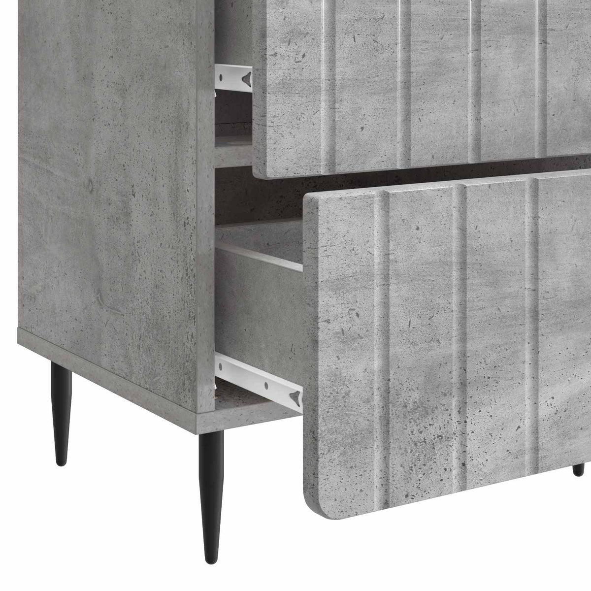 vidaXL Bedside Cabinet Concrete Grey 43 x 34.5 x 49.5 cm