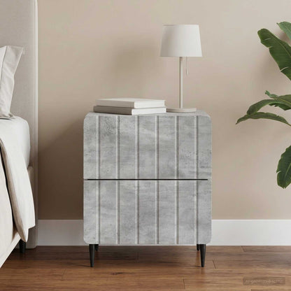 vidaXL Bedside Cabinet with Drawer Concrete Grey 43 x 34.5 x 49.5 cm