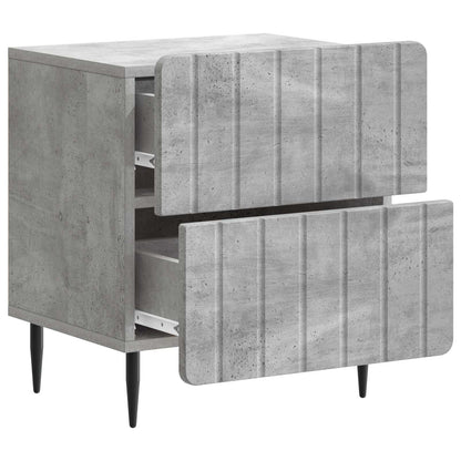 vidaXL Bedside Cabinet 2 pcs Concrete Grey 43 x 34.5 x 49.5 cm