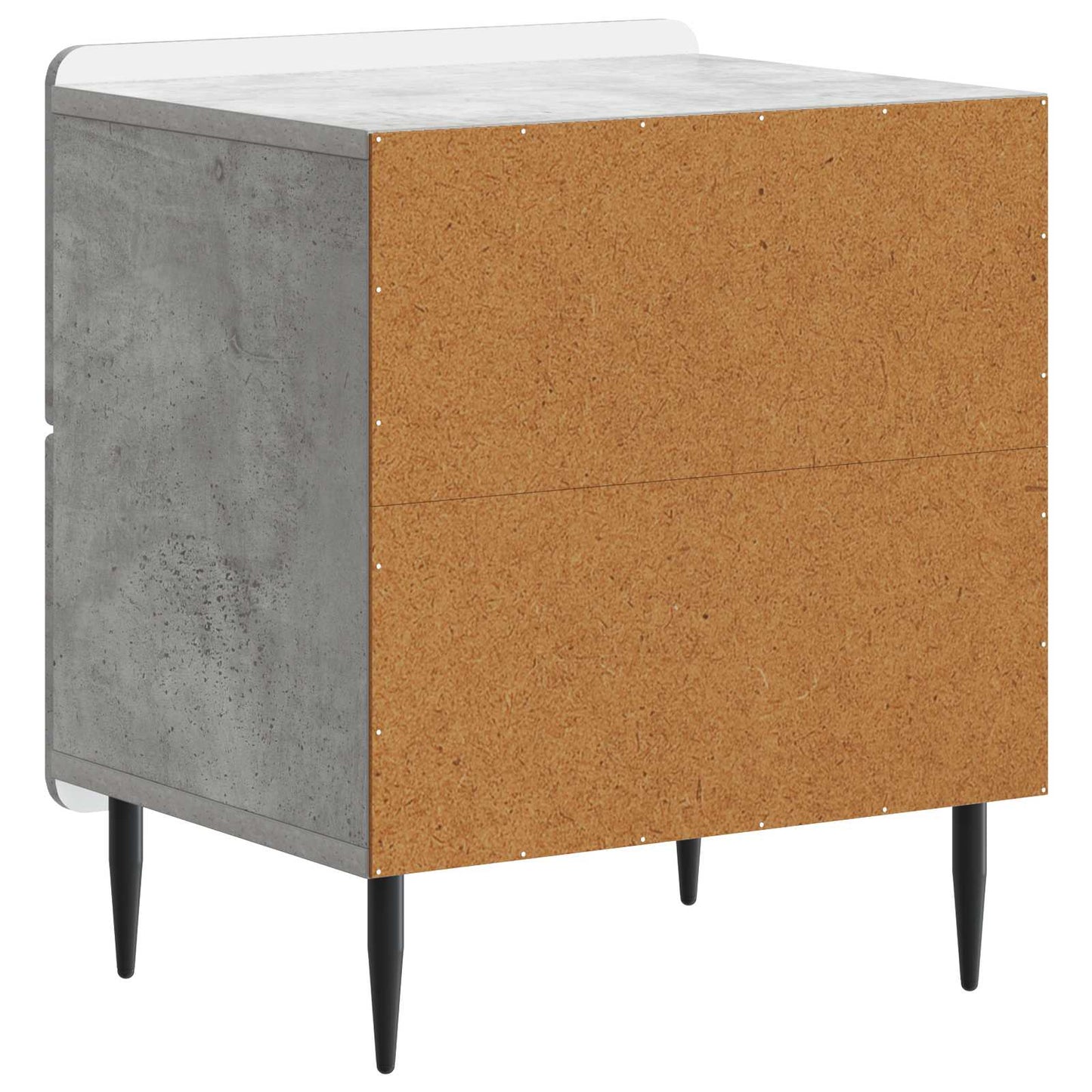 vidaXL Bedside Cabinet 2 pcs Concrete Grey 43 x 34.5 x 49.5 cm