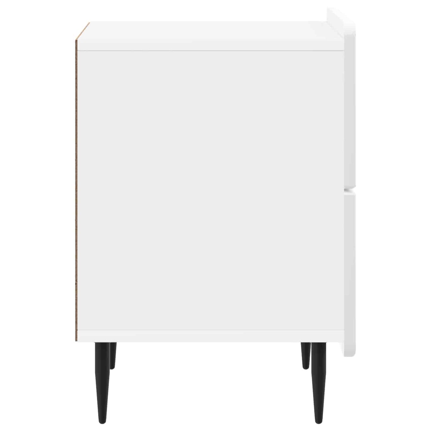 vidaXL Bedside Cabinet High Gloss White 43 x 34.5 x 49.5 cm
