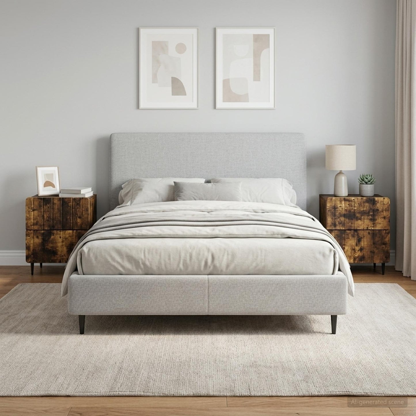 vidaXL Bedside Cabinet 2 pcs Smoked Oak 43 x 34.5 x 49.5 cm