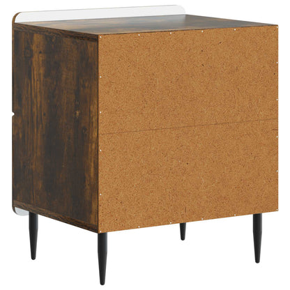 vidaXL Bedside Cabinet 2 pcs Smoked Oak 43 x 34.5 x 49.5 cm
