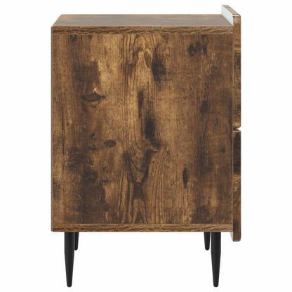 vidaXL Bedside Cabinet 2 pcs Smoked Oak 43 x 34.5 x 49.5 cm