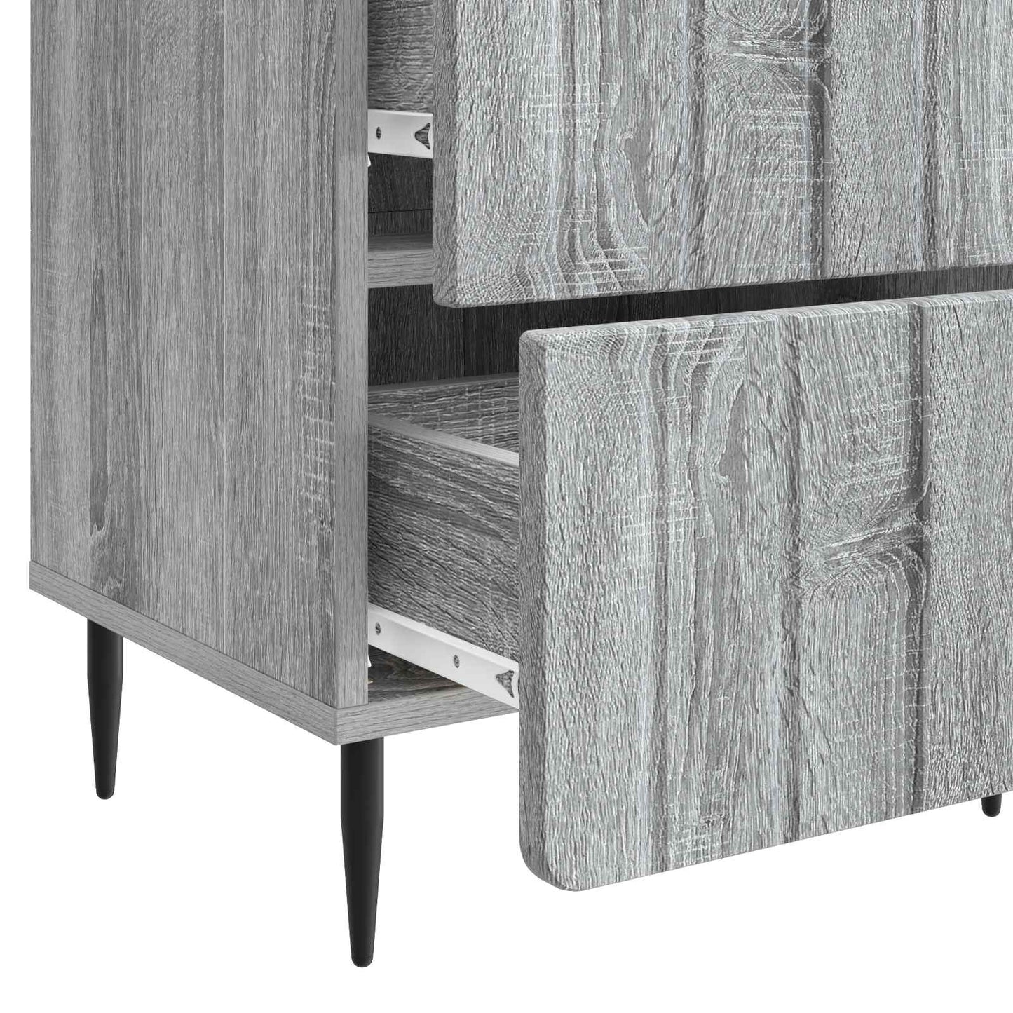 vidaXL Bedside Cabinet 2 pcs Grey Sonoma 43 x 34.5 x 49.5 cm