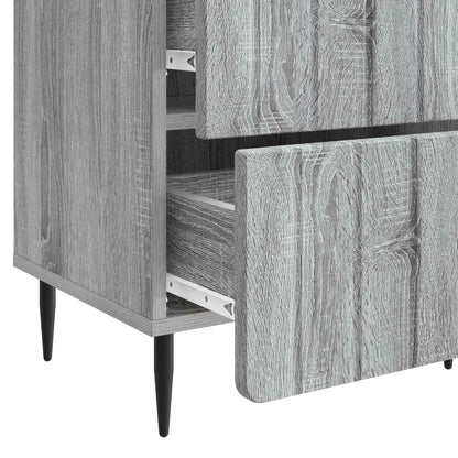 vidaXL Bedside Cabinet 2 pcs Grey Sonoma 43 x 34.5 x 49.5 cm