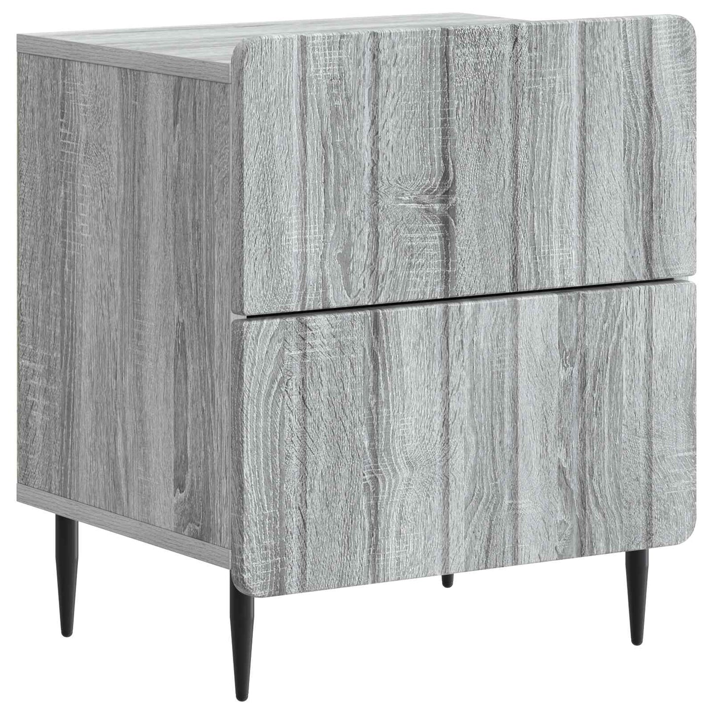 vidaXL Bedside Cabinet 2 pcs Grey Sonoma 43 x 34.5 x 49.5 cm
