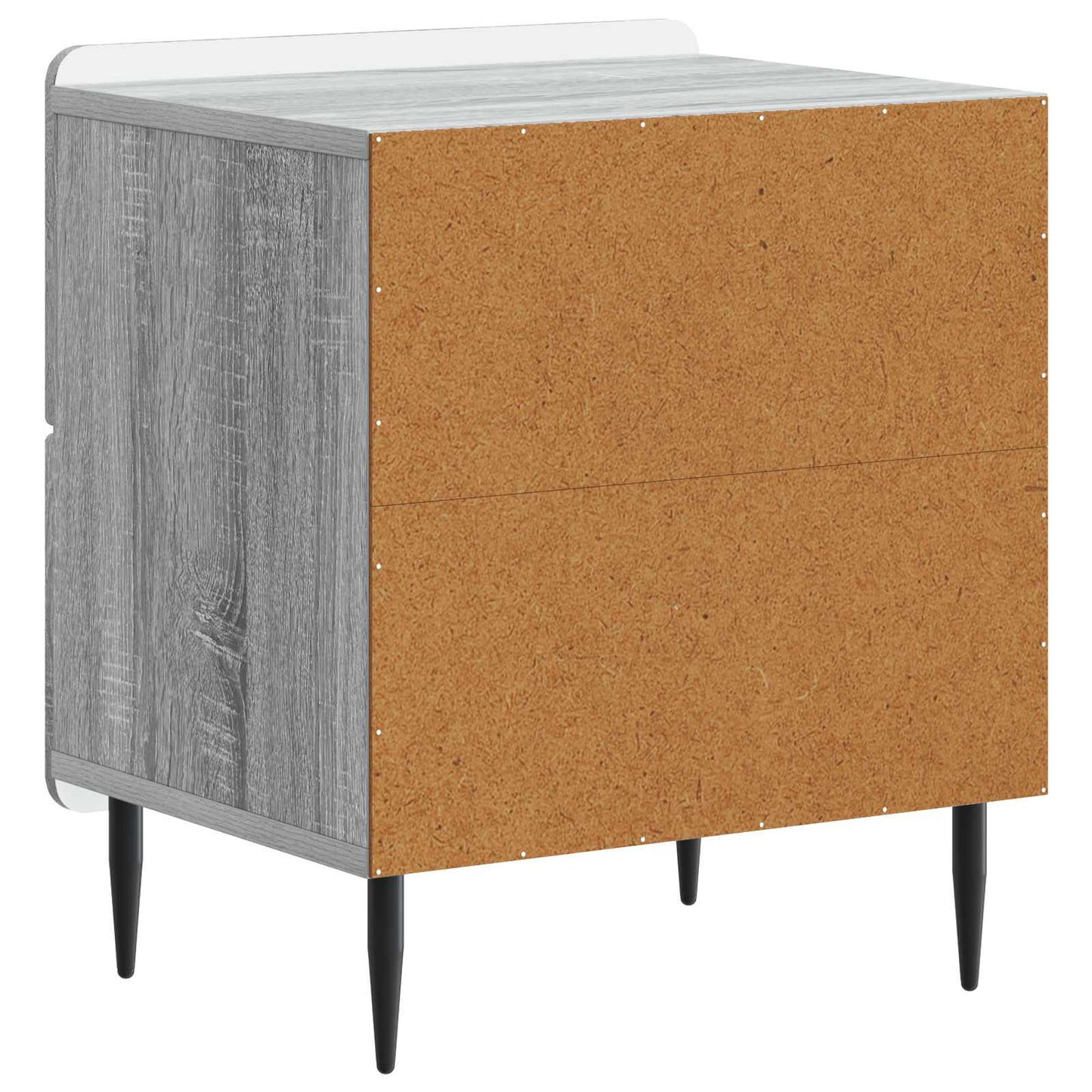 vidaXL Bedside Cabinet 2 pcs Grey Sonoma 43 x 34.5 x 49.5 cm