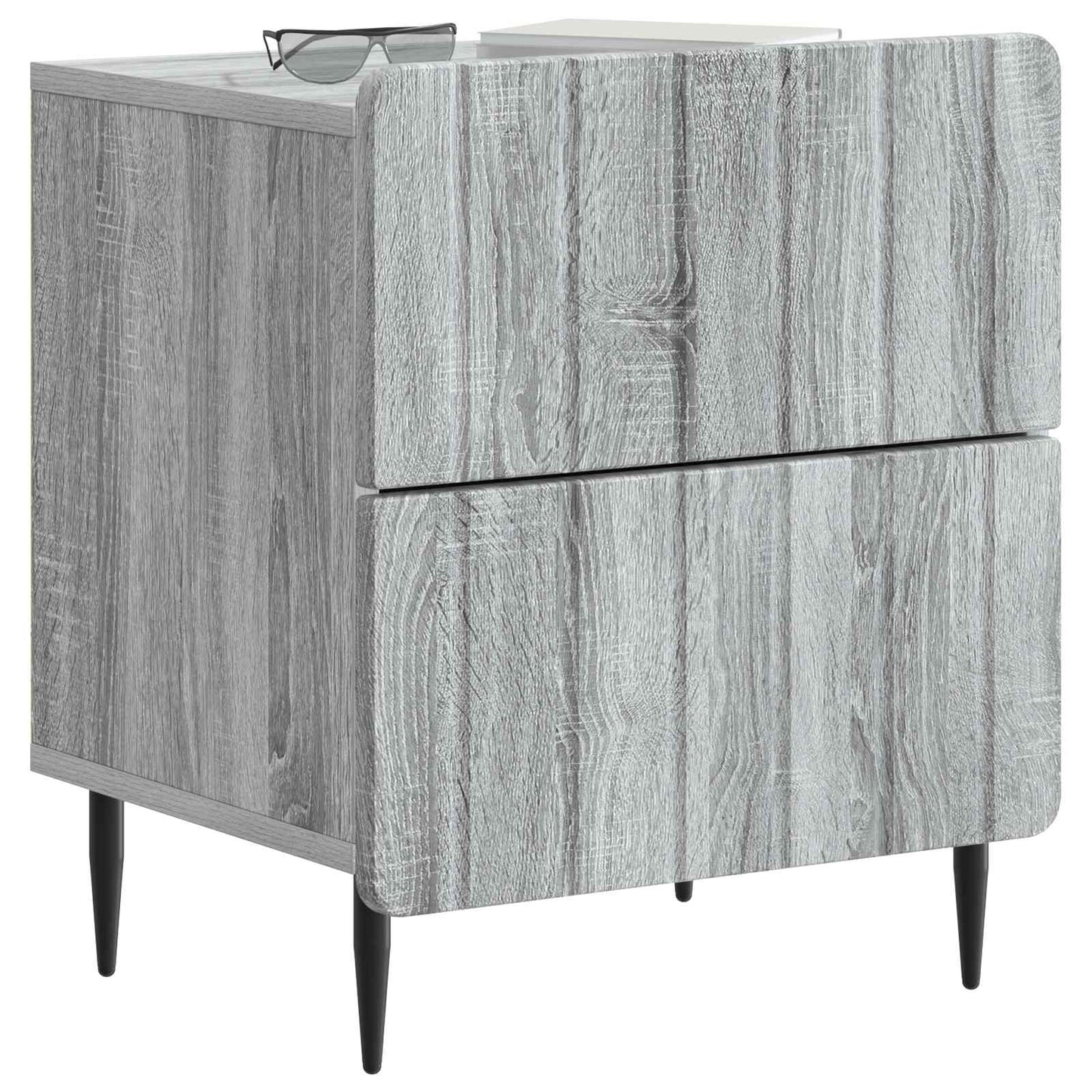 vidaXL Bedside Cabinet 2 pcs Grey Sonoma 43 x 34.5 x 49.5 cm