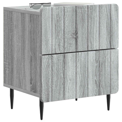 vidaXL Bedside Cabinet 2 pcs Grey Sonoma 43 x 34.5 x 49.5 cm