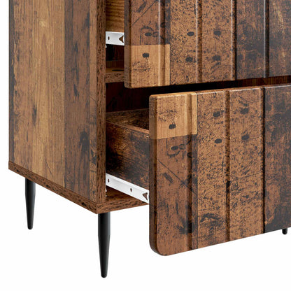 vidaXL Bedside Cabinet Old Wood 43 x 34.5 x 49.5 cm Engineered Wood