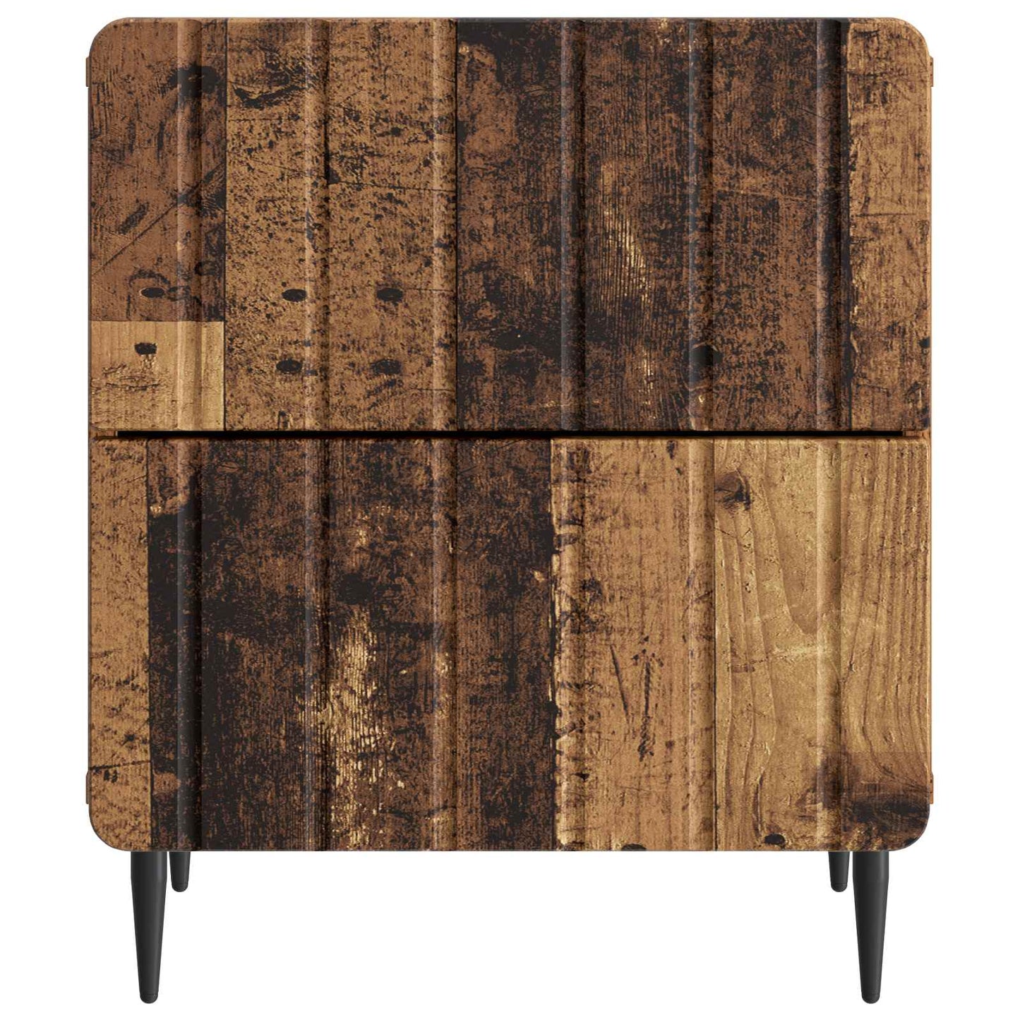 vidaXL Bedside Cabinet with Drawer 2 pcs Old Wood 43 x 34.5 x 49.5 cm
