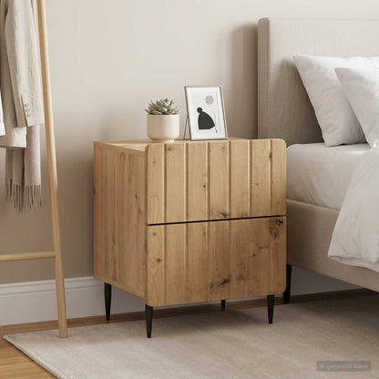 vidaXL Bedside Cabinet 2 pcs Artisan Oak 43 x 34.5 x 49.5 cm