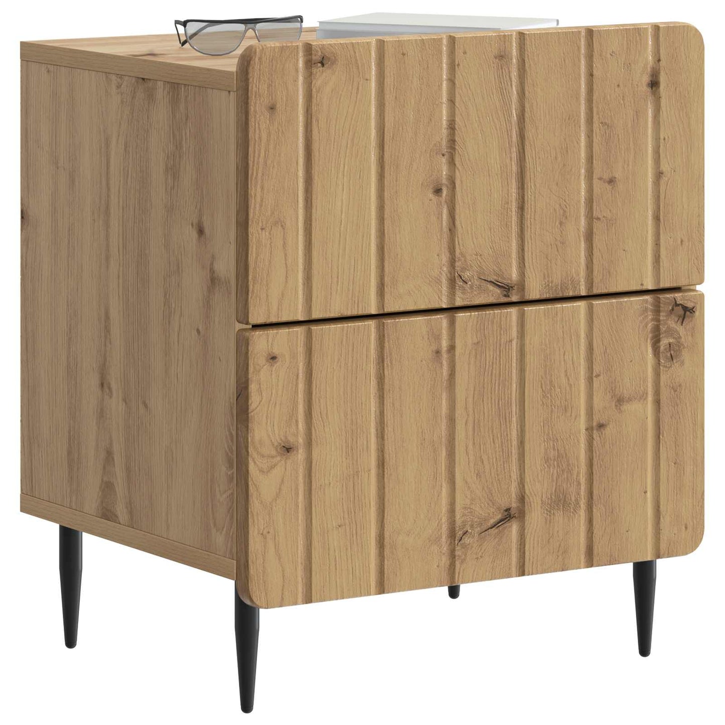 vidaXL Bedside Cabinet 2 pcs Artisan Oak 43 x 34.5 x 49.5 cm