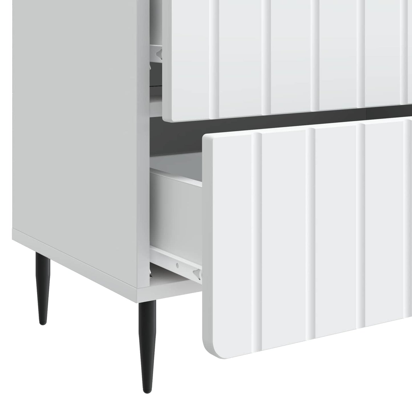 vidaXL Bedside Cabinet White 62 x 34.5 x 49.5 cm Engineered Wood