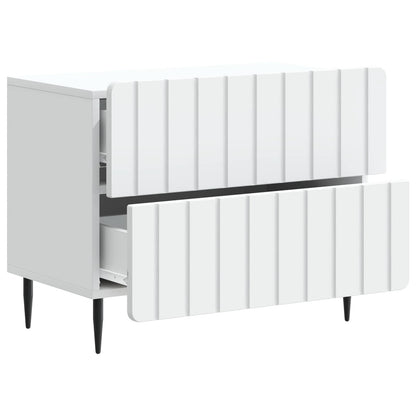 vidaXL Bedside Cabinet White 62 x 34.5 x 49.5 cm Engineered Wood