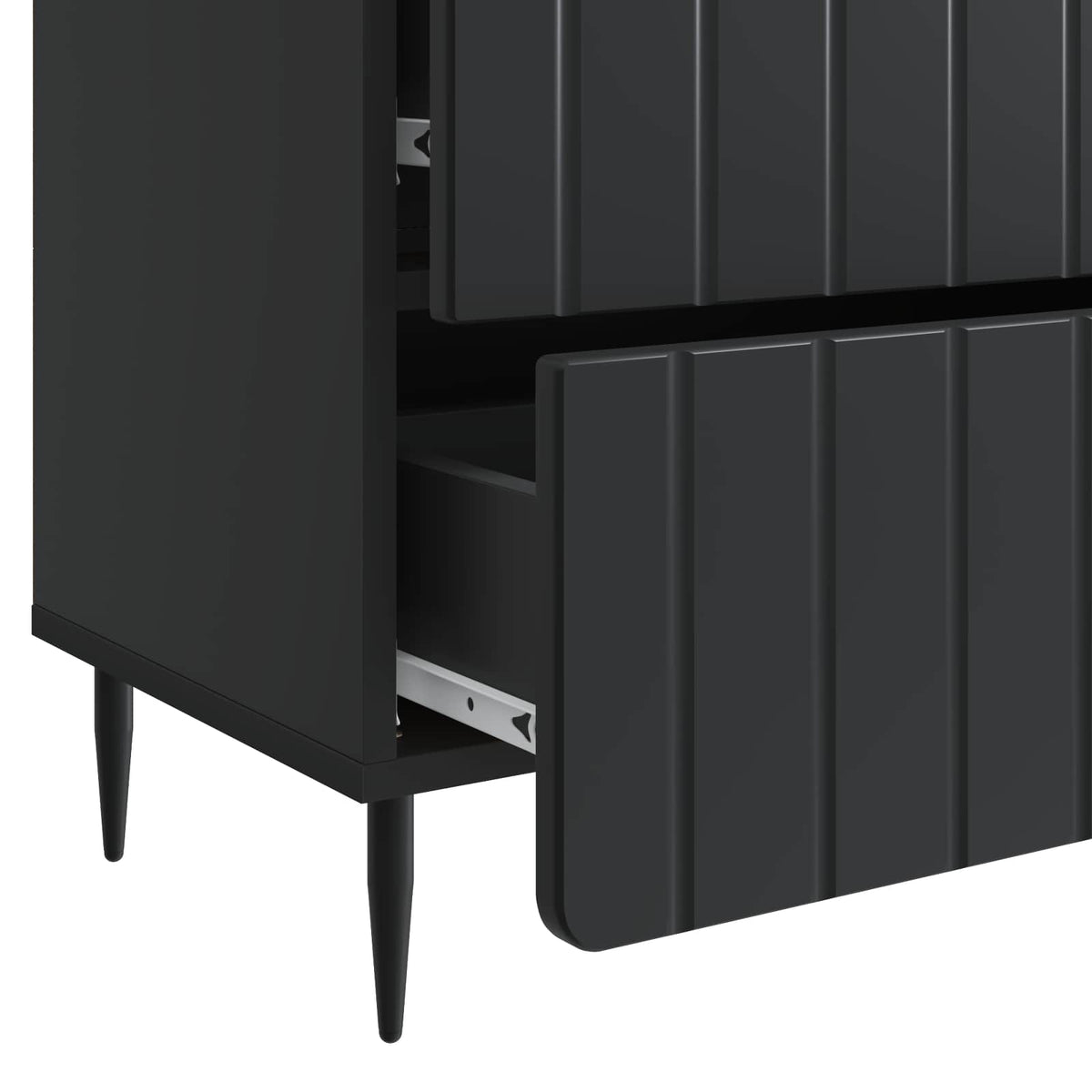 vidaXL Bedside Cabinet Black 62 x 34.5 x 49.5 cm Engineered Wood
